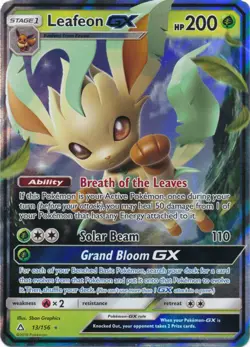 Leafeon GX - 13/156 - Ultra Rare DMG, English Pokemon Ultra Prism - Image 1