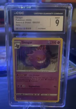 CGC 9 MINT 2020 GENGAR 085/202 SWORD & SHIELD HOLO POKEMON 85 - Image 1