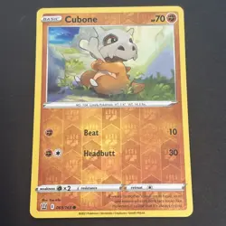 Cubone Reverse Holo 069/163 SWSH Battle styles Common Pokemon TCG NM 2021 - Image 1