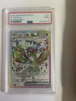 2024 Pokemon Scarlet & Violet Series - Surging Sparks Flygon ex PSA 9 #222 Ultra - Image 1