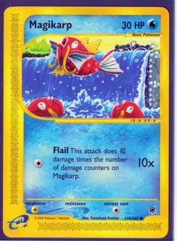 VINTAGE 2002 POKEMON MAGIKARP 118/165 EXPEDITION (e-Reader) REGULAR NM - Image 1