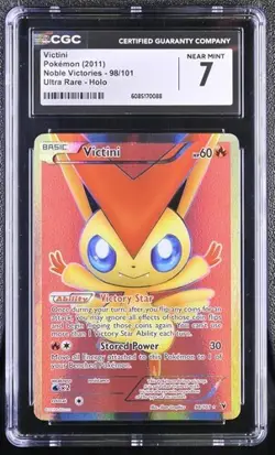 Pokemon Victini Noble Victories Ultra Rare Holo 2011 98/101 CGC Graded - Image 1