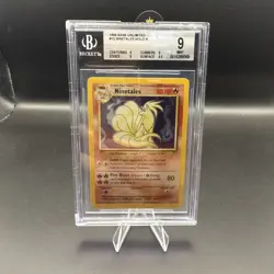 1999 Pokemon Base set 12/102 Ninetales beckett very rare mint - Image 3