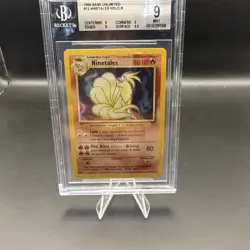 1999 Pokemon Base set 12/102 Ninetales beckett very rare mint - Image 5
