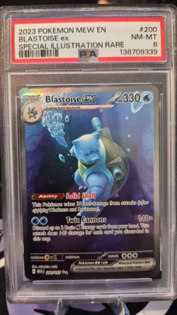 2023 Pokemon Blastoise EX Special Illustration Rare PSA 8! - Image 1