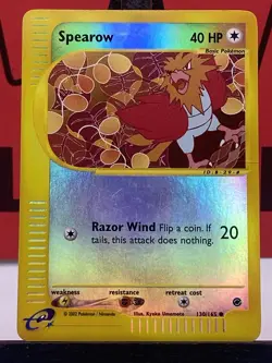 Spearow 130/165 Expedition Base Set Pokemon TCG Reverse Holo Common 2002 MP - Image 3