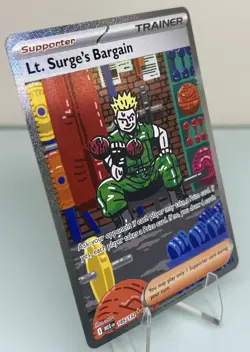 Pokemon TCG Lt. Surge’s Bargain 185/132 Mega Evolution Special Illustration Rare - Image 2