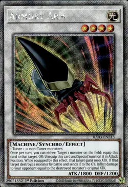 Armory Arm - Platinum Secret Rare 1st Edition RA03-EN213 - NM - YuGiOh - Image 1
