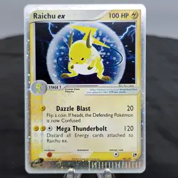 Raichu ex 98/100 EX Sandstorm Holo Ultra Rare Pokemon TCG 2003 Card NM ⚡ - Image 1