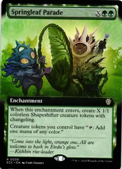 Springleaf Parade (Extended Art) R Commander: Lorwyn Eclipsed 39 NM - Image 1