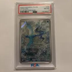 2025 POKEMON JTG EN-JOURNEY TOGETHER ILLUSTRATION RARE #161 ARTICUNO PSA 8 - Image 1