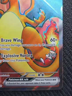 Charizard EX Holo Rare Pokemon TCG Card 183/165 Scarlet & Violet 151 - Image 2