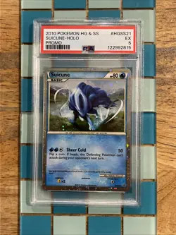 GRADED PSA 5 2010 Pokemon HG & SS Suicune-Holo. Promo #HGSS21 - Image 1