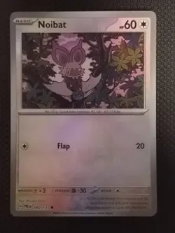 ⭐Pokemon Noibat Prismatic Evolutions Pokeball Reverse Holo Common 090/131 NM!⭐ - Image 1