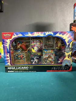 Mega Lucario EX Figure Collection Box Pokemon TCG Set New Sealed + Free Shipping - Image 1