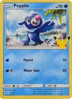 Popplio 23/25 - Pokemon TCG - McDonald's 25th Anniversary Promos Non-Holo - Image 1