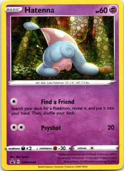 Pokemon tcg #SWSH040 Hatenna Near Mint or Better Miscellaneous Cards & Products - Image 1