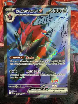 Pokemon TCG N's Zoroark EX Holo Ultra Rare Card Journey Together 175/159 NM - Image 1