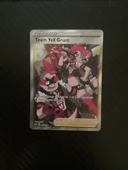 Team Yell Grunt - 202/202 - Pokemon Sword Shield Base Set Full Art Rare Card NM - Image 1