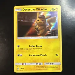 Detective Pikachu Movie Promo Holo SM190 Pokemon Card - Image 1