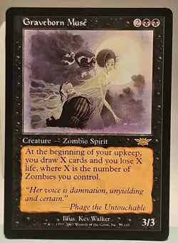 Mtg 💀💀 Graveborn Muse 💀💀 Legions 🌟RARE🌟 MT/NM Regular Magic The Gathering - Image 1