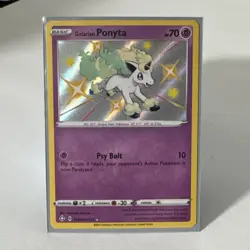 Pokemon Galarian Ponyta SV047/SV122 Shining Fates: Shiny Vault Holo NM - Image 1