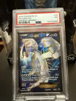 Pokemon 2015 XY Ancient Origins Full Art Lugia EX #94 PSA 7 Rare - Image 1