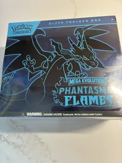 Pokemon TCG: Mega Evolution Phantasmal Flames Elite Trainer Box Factory Sealed - Image 1