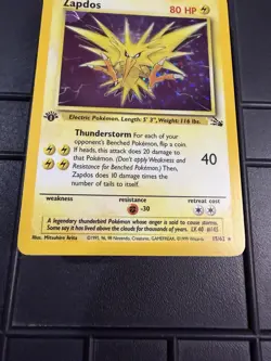 1999 Pokemon Fossil Set 1st Edition Zapdos 15/62 Near Mint /Pack Fresh - Image 5