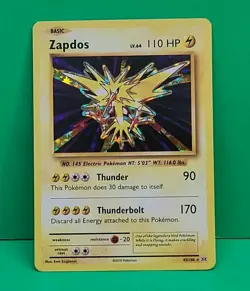 Pokemon Old School Holo Rare Zapdos 42/108 XY Evolutions Holo Rare TCG 2016 - Image 3