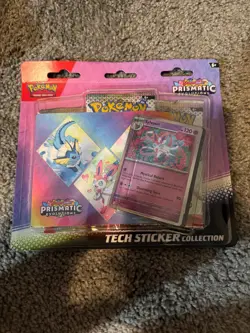 Pokemon Prismatic Evolutions Tech Sticker Collection Sealed Sylveon - Image 1