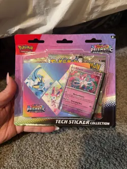 Pokemon Prismatic Evolutions Tech Sticker Collection Sealed Sylveon - Image 3