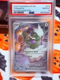 PSA 10 GEM Mint Tornadus SVP210 Black Star Promo - Pokemon SV10.5 WHT - Image 3