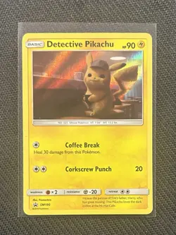 Detective Pikachu SM190 - Pokemon Sun & Moon Promo Holo - NM - Image 1