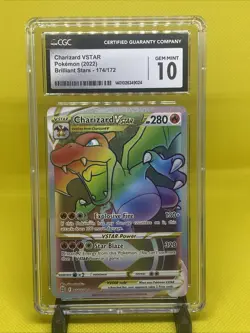 Pokemon- Charizard VSTAR 174/172 Brilliant Stars Rainbow Secret CGC Gem Mint 10 - Image 1
