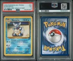 2000 Pokemon GM Promo Wartortle Top Deck Magazine w/Wizards Gold Stamp #63 PSA 5 - Image 3