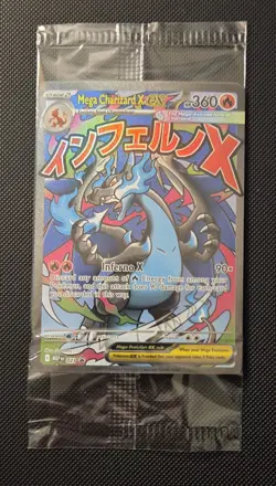 Pokemon TCG Mega Charizard X EX 23 Black Star Promo Mega Evolutions Promo Sealed - Image 1