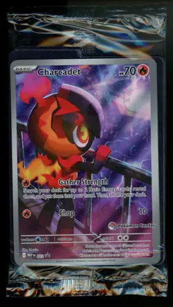 SEALED Pokemon Charcadet 022 Phantasmal Flames Pokemon Center Stamped - Image 1