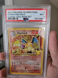 PSA 9 Holo Charizard - 2021 Pokemon Celebrations - 4/102 MINT - Image 2