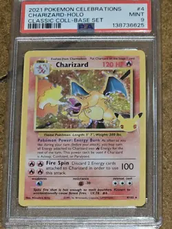 PSA 9 Holo Charizard - 2021 Pokemon Celebrations - 4/102 MINT - Image 5