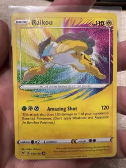 Pokemon TCG Raikou 050/185 Amazing Rare Vivid Voltage Holo English 2020 - Image 1