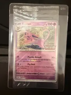 Pokemon Sealed Espeon 86 Obsidian Flames Best Buy Stamp Promo Rare New Low Pop - Image 1