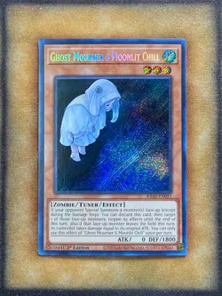 Yugioh Ghost Mourner & Moonlit Chill RA02-EN015 Secret Rare 1st Ed NM - Image 1