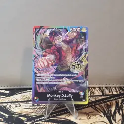 ONE PIECE TCG MONKEY D. LUFFY RARE 3RD ANNIVERSARY PROMO ALT ART ST01-012 NM - Image 1