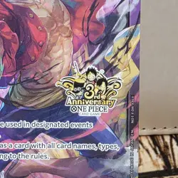 ONE PIECE TCG MONKEY D. LUFFY RARE 3RD ANNIVERSARY PROMO ALT ART ST01-012 NM - Image 2