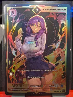 ChaChaYourVMom 9 Holo 1st Edition Awakened Worlds Card GamerSupps VCard - Image 1