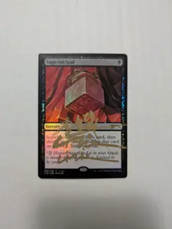 MTG Imperial seal Judge promo foil Triple Artist Signature - Image 3