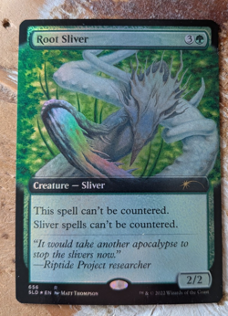 MTG Root Sliver Extended Art Secret Lair NM FOIL - Image 1