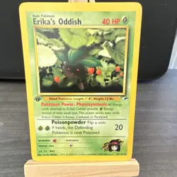 Pokemon TCG Erika's Oddish Gym Heroes 1st Edition (47/132) NM - Image 1