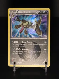 Pokemon Krookodile 127/124 Dragons Exalted Secret Rare - Shiny Gold Holo - LP - Image 1